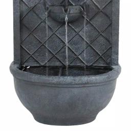 Sunnydaze Decor Messina Resin Lead Solar Outdoor Wall Fountain with Dual Pump Options thumbnail 5