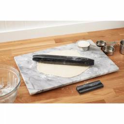 Fox Run 12 in. Black Marble Tapered French Rolling Pin with Base thumbnail 3