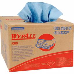 WYPALL X80 Blue Wipers Brag Box, 160-Count Heavy-Duty Cloth Towels thumbnail 2