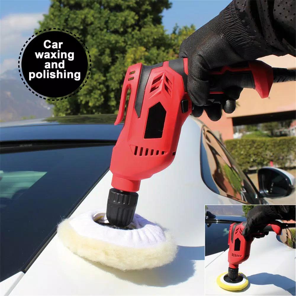 Boyel Living 5 Amp Corded 3/8 in. Power Drill Driver, Reversible with Lock-On Button, Red