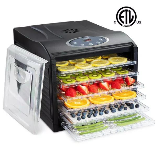 Ivation 6-Tray Digital Food Dehydrator, 480W Countertop Drying Machine with Temperature & Timer Controls