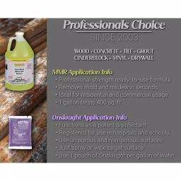 MMR Mold & Mildew Stain Remover (1 Gal) & Onslaught Disinfectant (2 oz Concentrate) 2-Step Combo Pack thumbnail 7