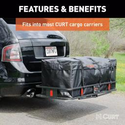 CURT 56" x 22" x 21" Water Resistant Hitch Cargo Bag, 15 cu. ft. Storage thumbnail 4
