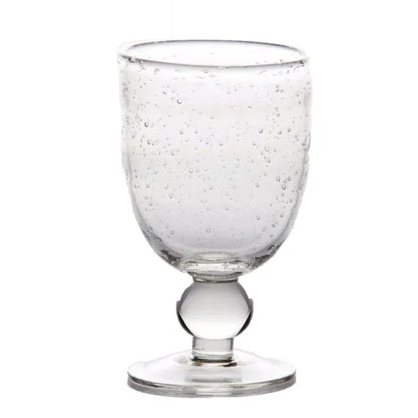 Abigails St. Remy 8 oz. Bubble Wine Glass Set of 4, Mouth-Blown Handmade Glass