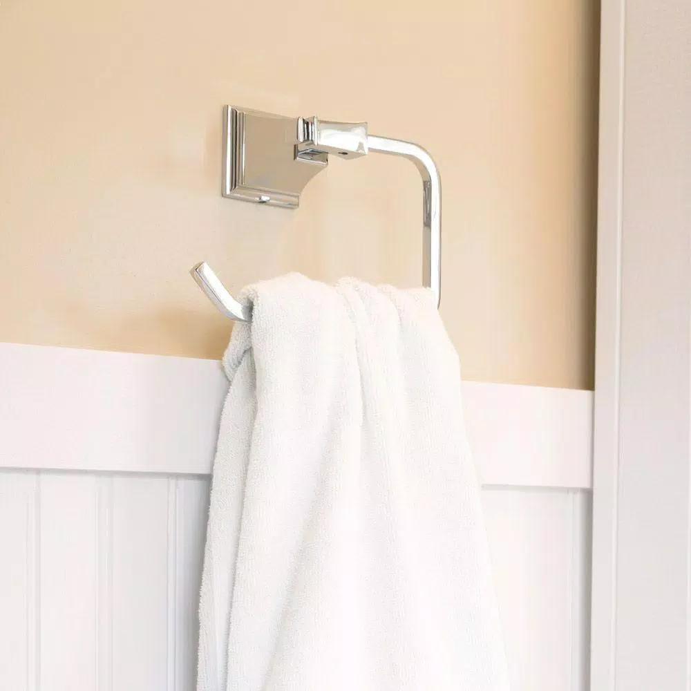 Speakman Rainier Polished Chrome Towel Ring - Square Design Hand Towel Holder