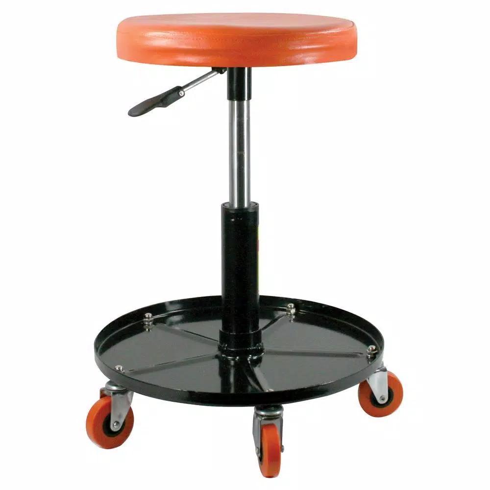 Black Bull Adjustable Mechanic's Roller Seat with Swivel Casters