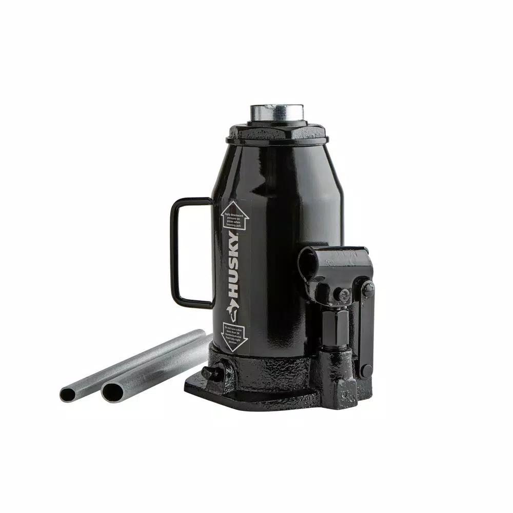 Husky 20-Ton Hydraulic Bottle Jack, 40,000 lb. Capacity, 9.5-17 in. Lift Range