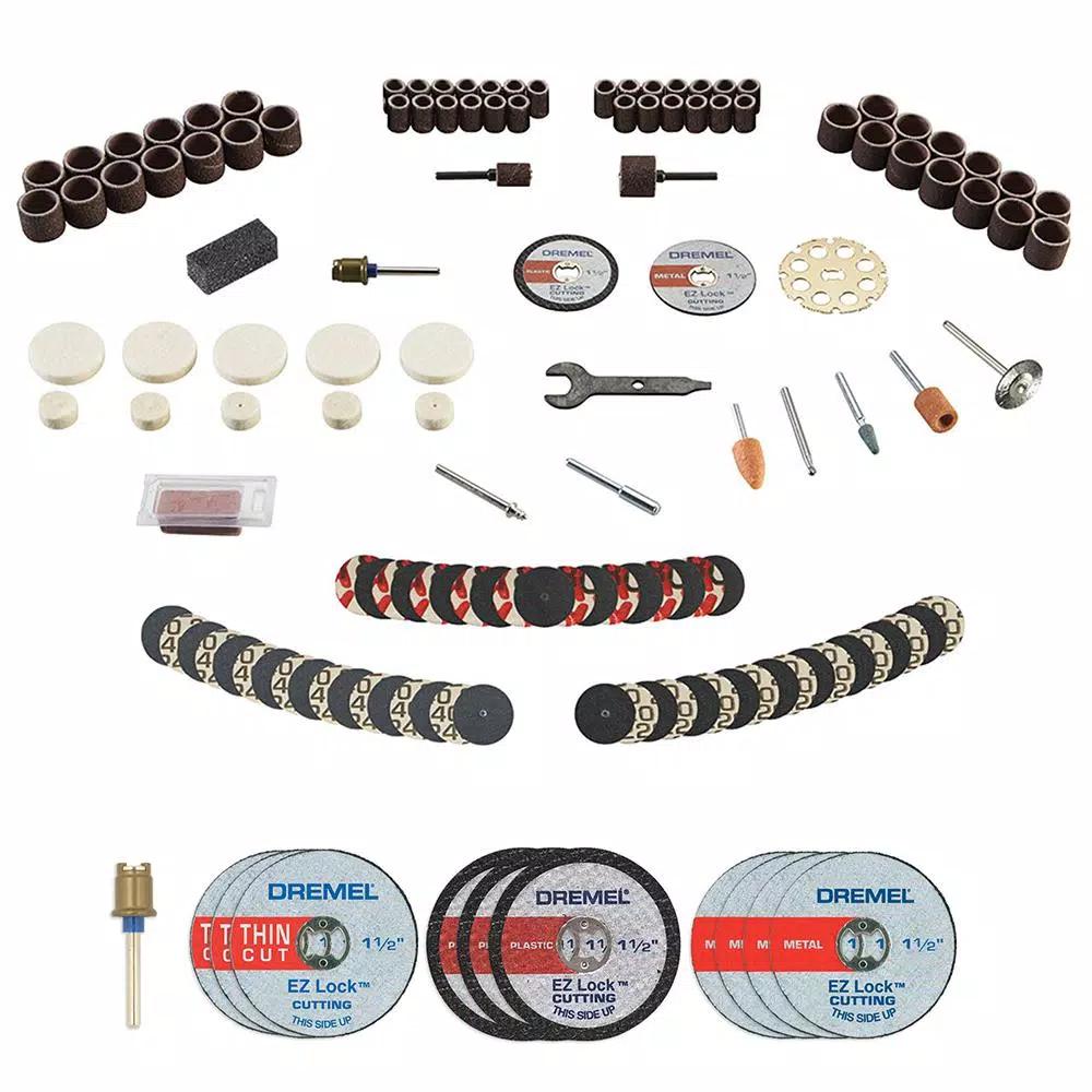 Dremel EZ Lock Rotary Tool Cut-Off Wheel Set and 130-Piece Accessory Kit