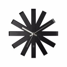 Umbra Ribbon 12 in. Black Metal Wall Clock - Modern Analog Decor thumbnail 3