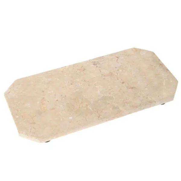 Creative Home Natural Champagne Marble Octagonal Cheese Board, 12 x 6 in., Beige