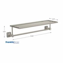 Franklin Brass Napier 24 in. W Metal Towel Train Rack, Satin Nickel thumbnail 6