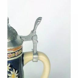Heim Concept 16 oz. Ceramic Beer Stein with Steeple Lid, Silver thumbnail 4