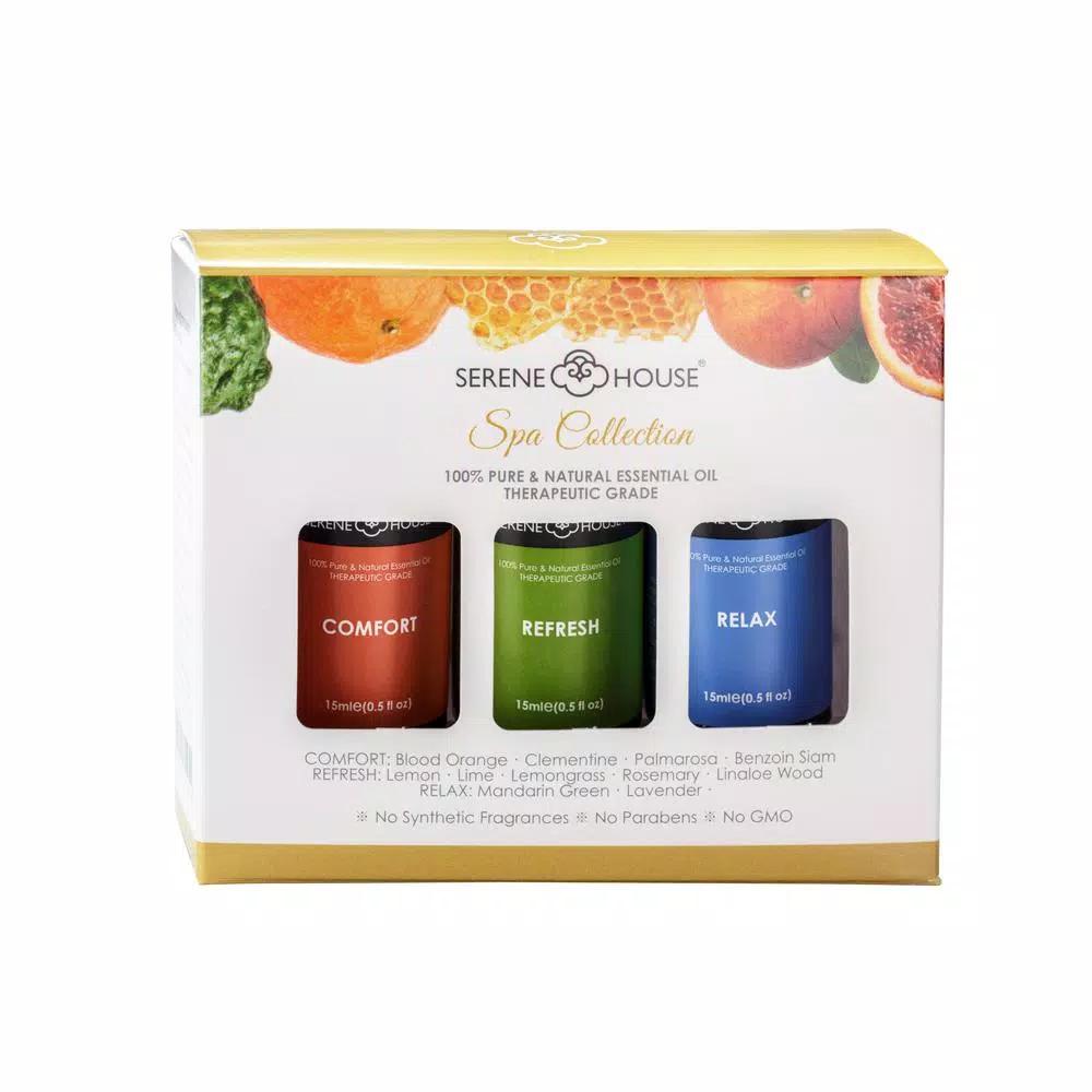 Serene House The Serene House 100% Natural Essential Oil Spa Set - 3 Piece Set