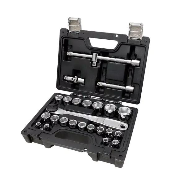Beta Easy 923E/C25 1/2 in. Drive Metric Socket Set with Ratchet, 25-Piece