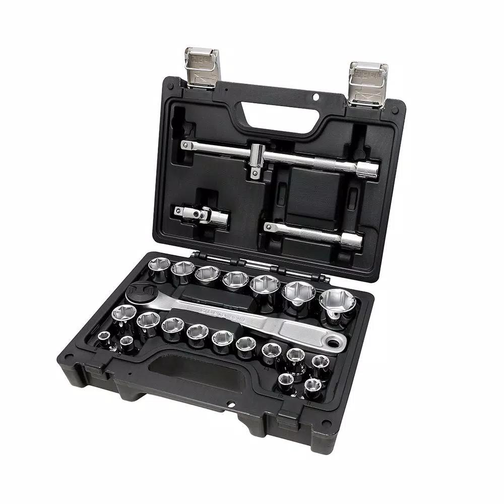 Beta Easy 923E/C25 1/2 in. Drive Metric Socket Set with Ratchet, 25-Piece