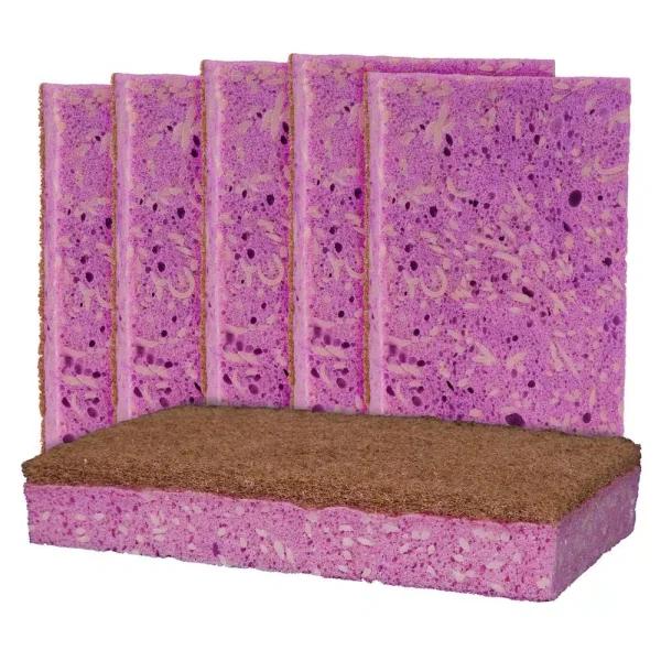 Grease Beast Heavy-Duty Soap-Infused Tub and Tile Scrub Sponge, X-Large, Odor and Bacteria Resistant (6-Pack)