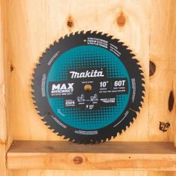 Makita 10 in. 60T Carbide-Tipped Max Efficiency Miter Saw Blade thumbnail 9