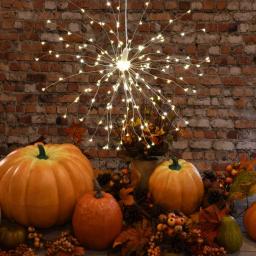 LUMABASE 200-LED Warm White Starburst Fairy Lights with Remote Control, Battery Operated, Set of 2 thumbnail 4
