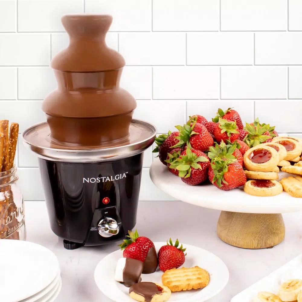Nostalgia CFF965 3-Tier Chocolate Fountain, 1.5 lb Capacity, Black