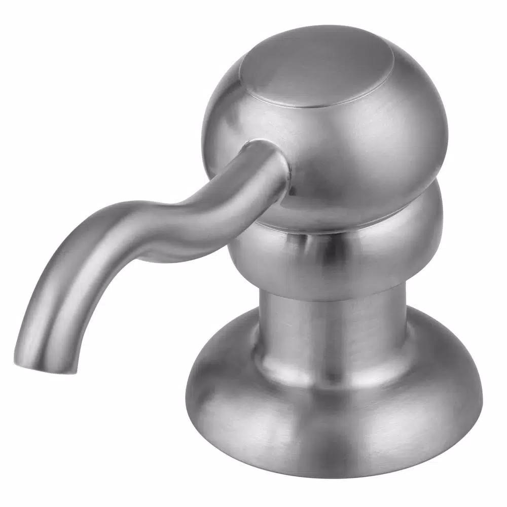 Pfister Marielle Single-Handle Mid-Arc Kitchen Faucet with Side Sprayer and Soap Dispenser, Stainless Steel