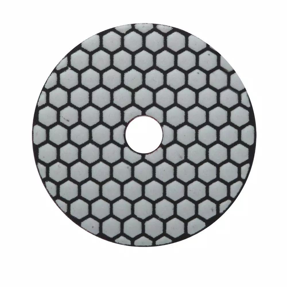 Rubi 4 in. 400 Grit Resin Dry Polishing Pad for Engineered Stone, Concrete, Marble & Granite