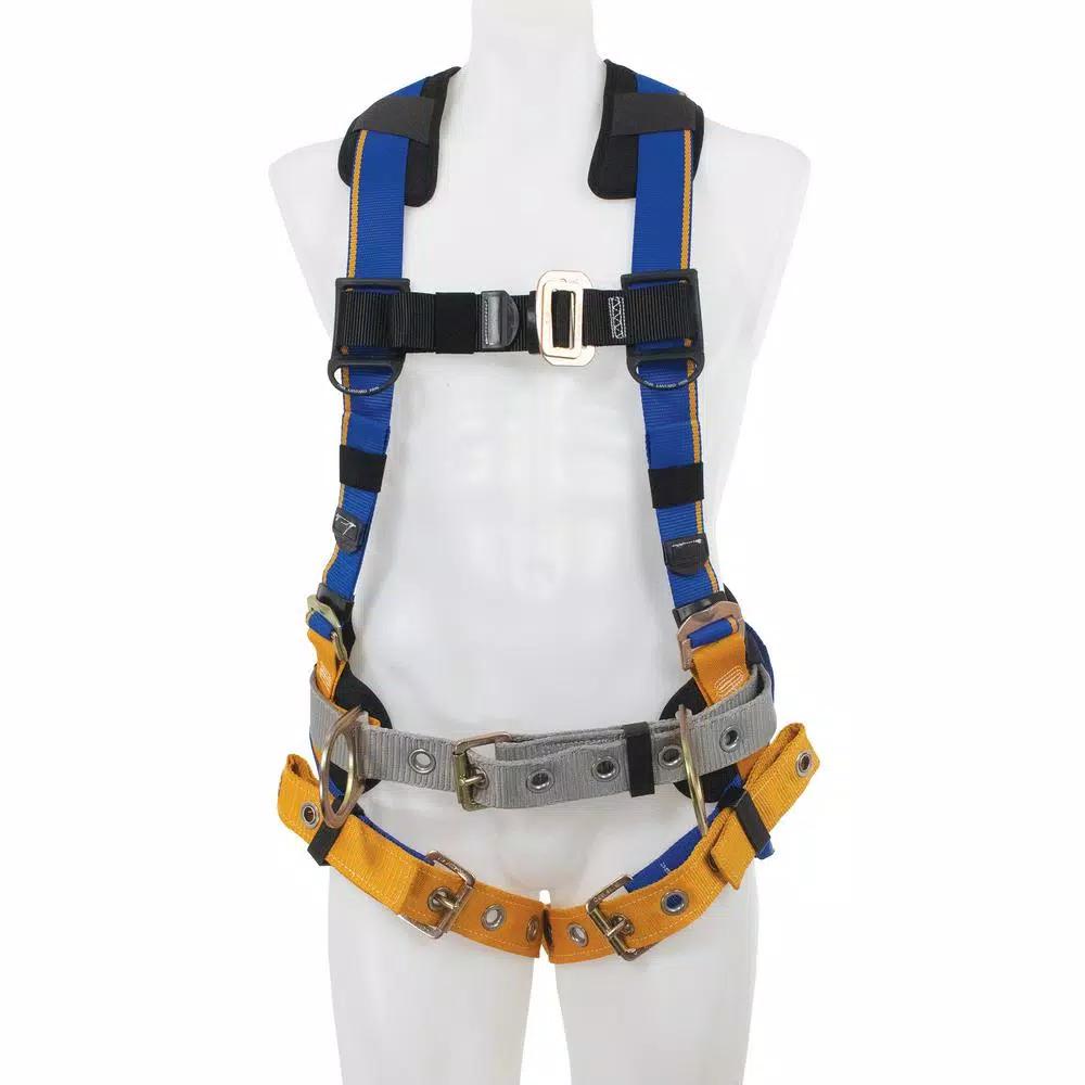 Werner Blue Armor 1000 Construction Harness with 3 D-Rings, XXL, Blue