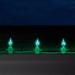 Wintergreen Lighting FlexFilament C9 LED Shatterproof Green Vintage Edison Replacement Bulbs (5-Pack) thumbnail 4