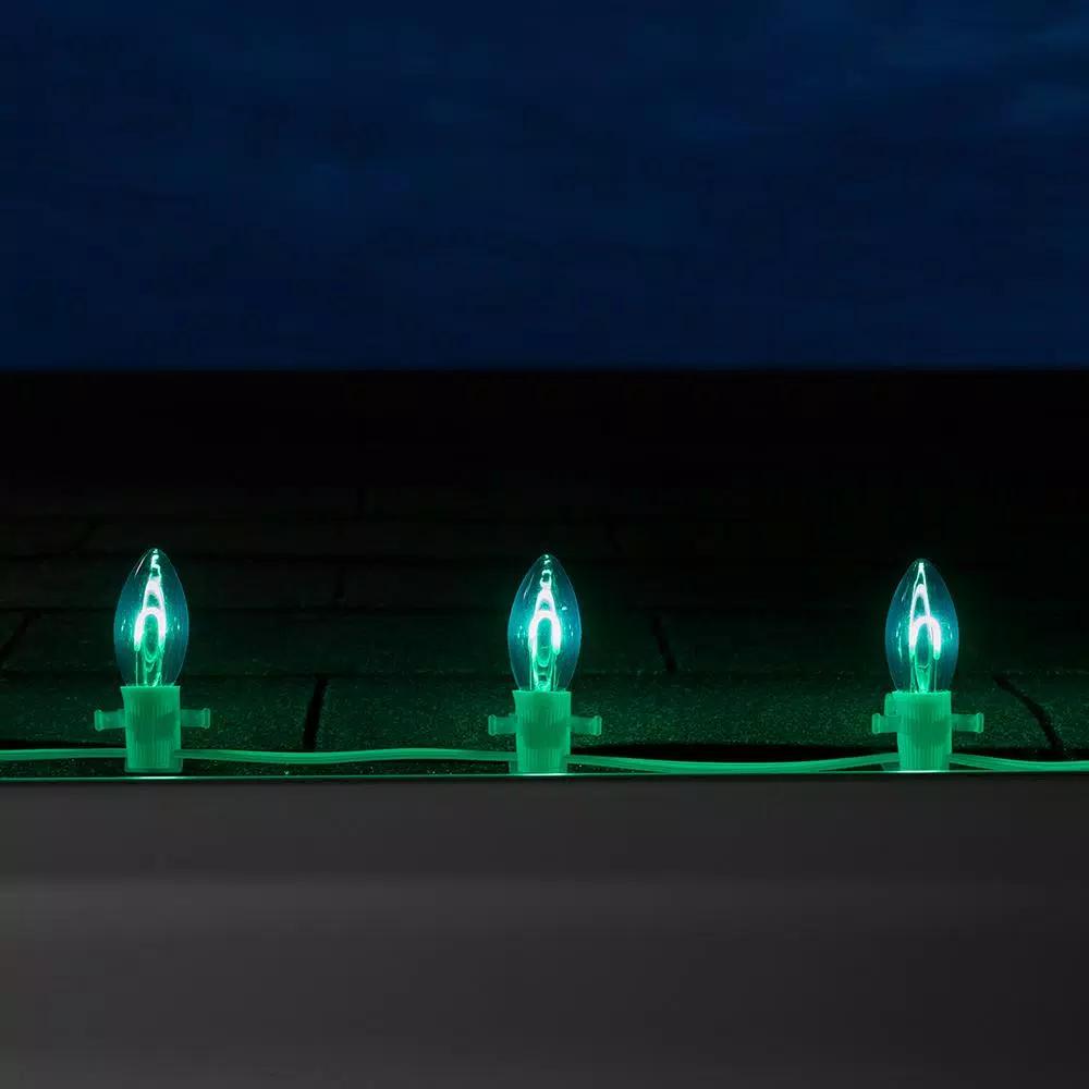 Wintergreen Lighting FlexFilament C9 LED Shatterproof Green Vintage Edison Replacement Bulbs (5-Pack)