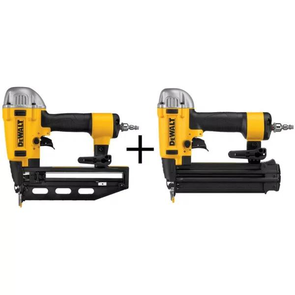 DEWALT 16-Gauge 2-1/2 in. Pneumatic Finish Nailer Kit with Bonus 18-Gauge Brad Nailer