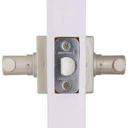 Defiant Highland Satin Nickel Passage Door Lever with Square Rose thumbnail 4