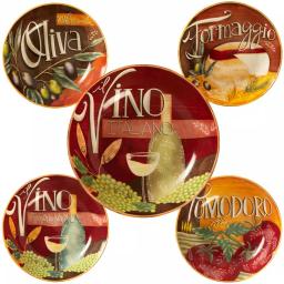 Certified International Bella Vita Hand-Painted Ceramic Pasta Bowl Set, 5-Piece Multi-Colored thumbnail 2