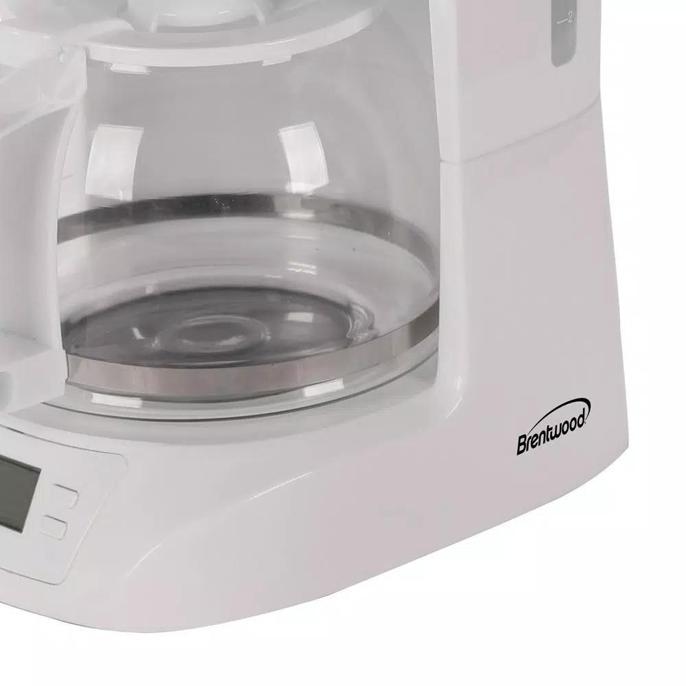 Brentwood Appliances Brentwood 10-Cup White Digital Drip Coffee Maker with Programmable Timer