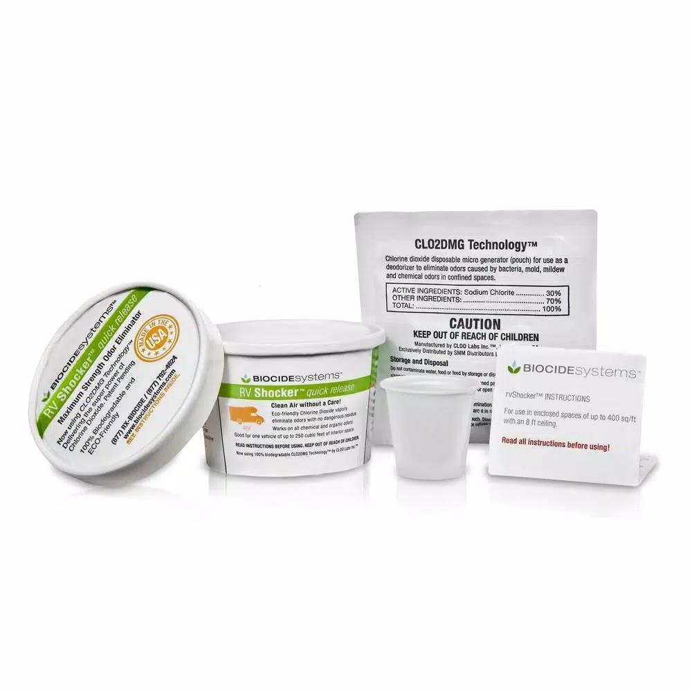 Biocide Systems RV Shocker Chlorine Dioxide Odor Eliminator with ClO2-DMG Technology