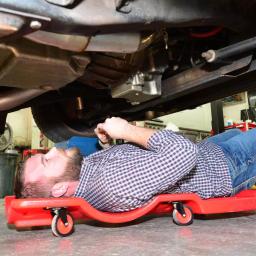 Pro-Lift Pro Lift C-6040 Plastic Mechanic Creeper - 350 lb. Capacity with Padded Headrest & Dual Tool Trays thumbnail 2