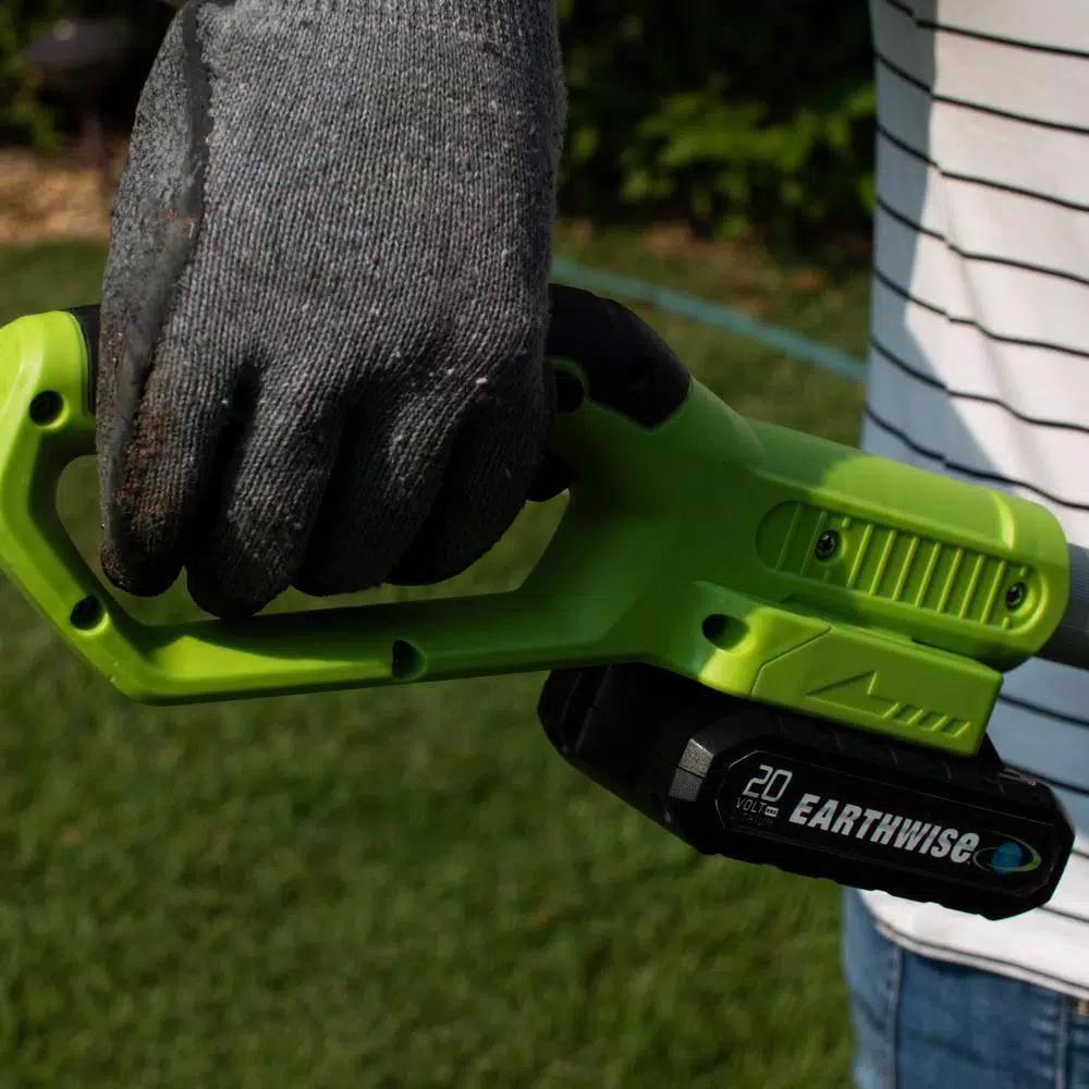 Earthwise 20V Cordless Pole Hedge Trimmer, 20 in. Blade, 2 Ah Battery and Charger Included