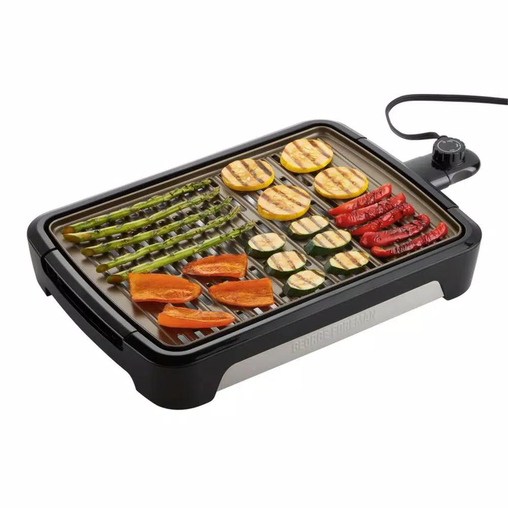 George Foreman Smokeless Indoor Countertop Grill, 172 sq. in. Cooking Surface, Black