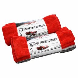 Barrett-Jackson All-Purpose Microfiber Detailing Towel Kit, 9-Pack (Red/Light Gray/Dark Gray) thumbnail 1