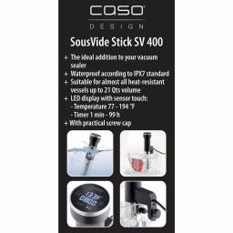 CASO Design Sous Vide Stick Cooker, 800W Precision Immersion Circulator, Silver thumbnail 2