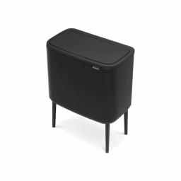 Brabantia Bo Touch 9.5 Gallon Dual Compartment Matte Black Steel Rectangular Touch Top Trash Can thumbnail 3