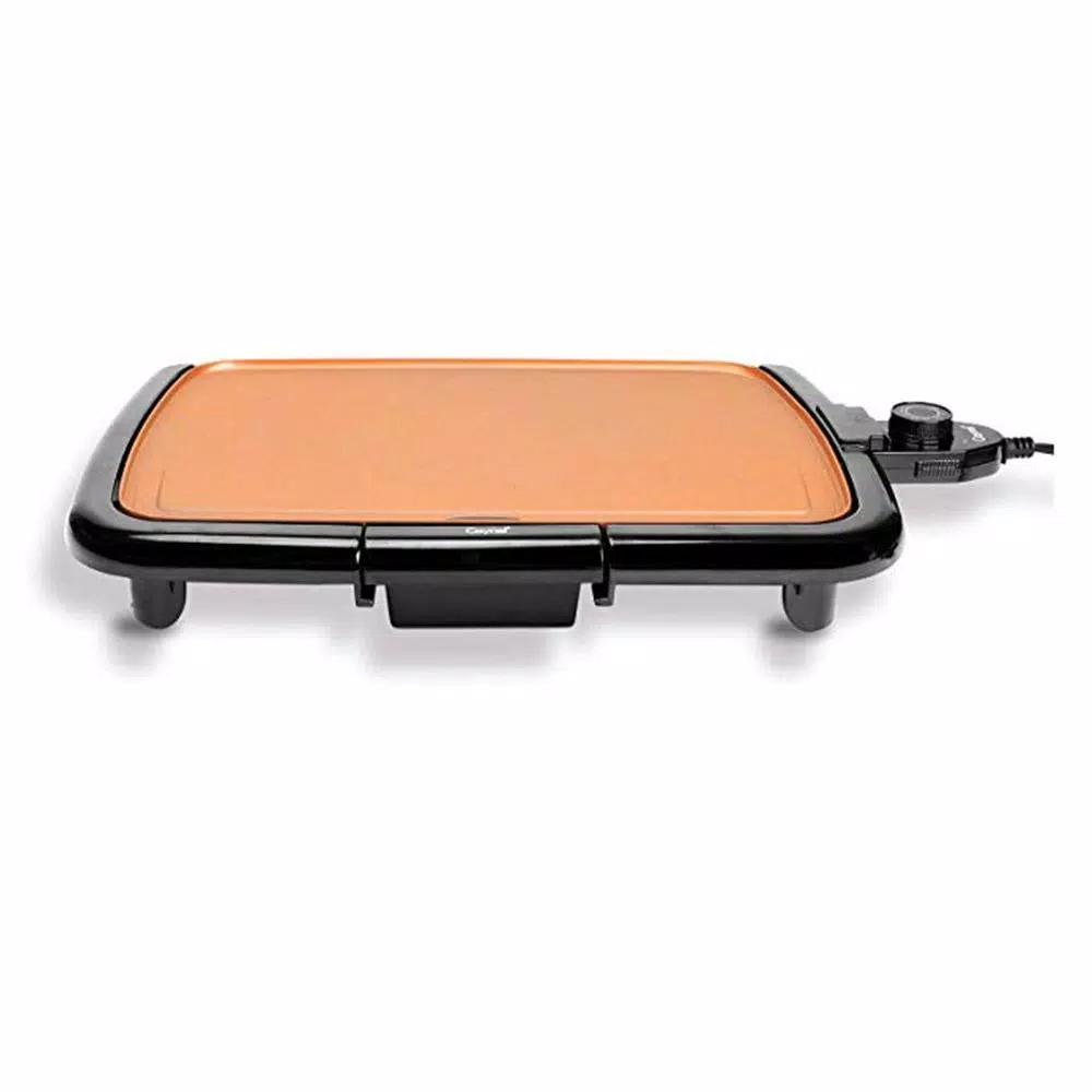 Boyel Living 1200W Nonstick Electric Griddle and Skillet with Adjustable Thermostat, Copper