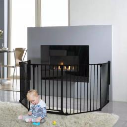 Perma Child Safety 30 in. Super Wide 3-in-1 Playpen Barrier, 6-Panel Play Yard & Baby Gate, Black thumbnail 4