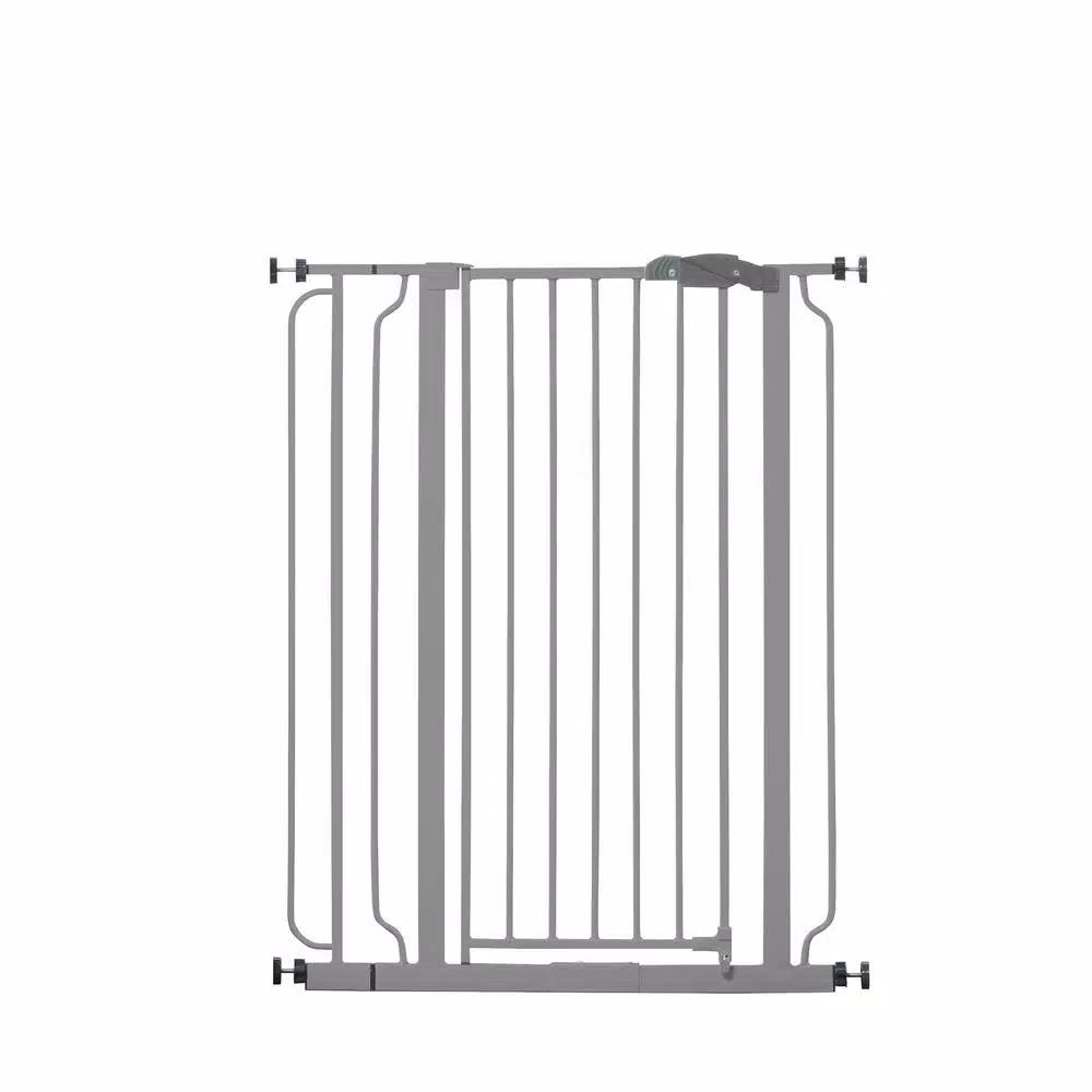 Regalo Easy Step Extra Tall 41 in. Platinum Metal Walk Through Baby Gate