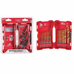 Milwaukee SHOCKWAVE Impact Duty Titanium Step Bit and Drill Bit Set, 26-Piece thumbnail 1