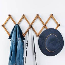 Ironwood Acacia Wood Expandable Accordion Peg Rack thumbnail 2