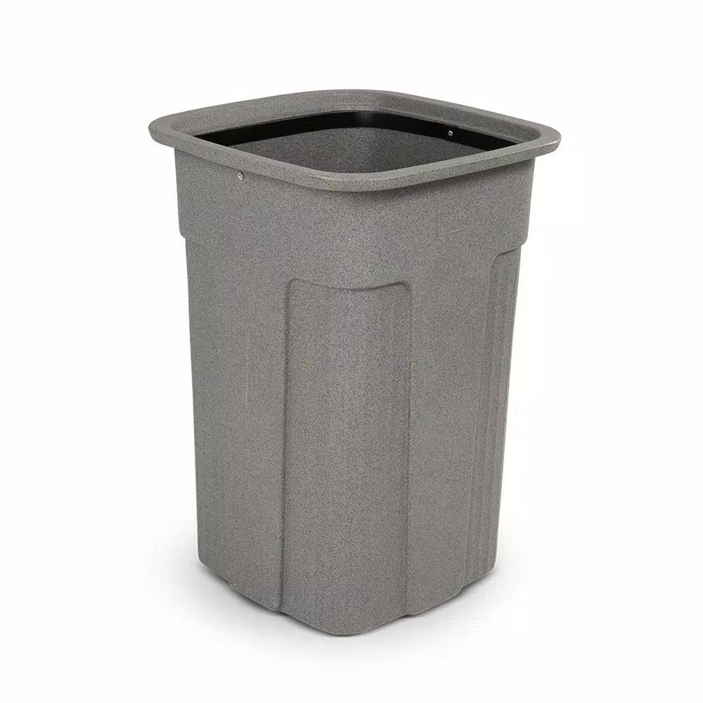 Toter Slimline 35 Gallon Graystone Rectangular Trash Can