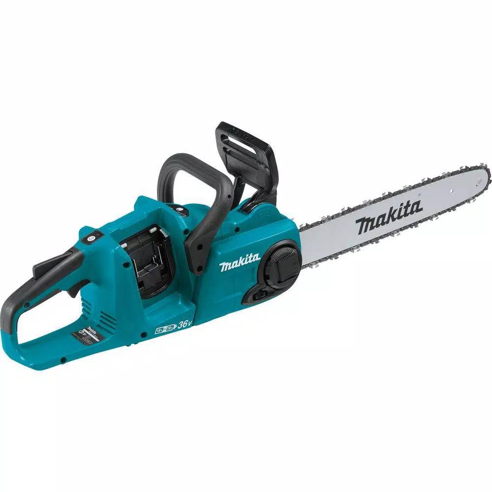Makita 18V X2 LXT 36V Cordless Blower and 16 in. Chain Saw Combo Kit with (2) 5.0 Ah Batteries and Charger