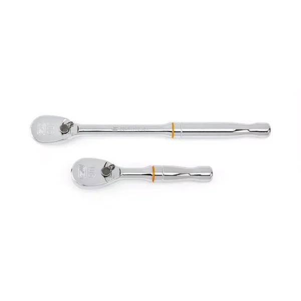 GEARWRENCH 3/8 in. Drive 90-Tooth Compact Head Teardrop Ratchet Set, 2-Piece