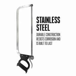 Weston 22 in. Stainless Steel Butcher Meat Saw with Trigger Lock thumbnail 4