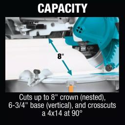 Makita 12 in. 15 Amp Dual-Bevel Sliding Compound Miter Saw with Laser & AF601 16-Gauge Finish Nailer Bundle thumbnail 9