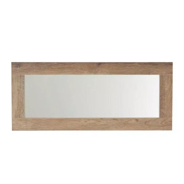 Household Essentials Ashwood Rectangular Wall Mirror, Gray Distressed Woodgrain Frame, 29.5 x 12.6 in.